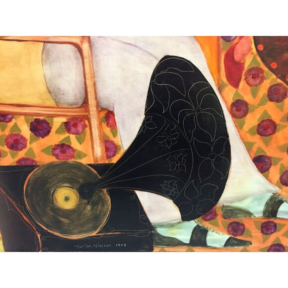 Vtg 1970’s Painting Art ”CHARLESTON CHEETAHS” Oil On Board Painting Art Signed - Picture 4 of 10